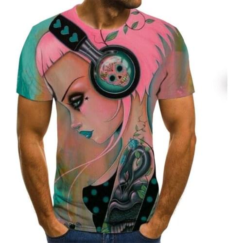 New Arrival Fashion Mens Splash-Ink Printing Tees Shirt Short Sleeve T-Shirt O Neck Streetwear Harajuku Blouse Tops