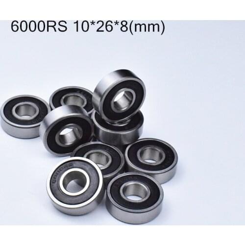 6000RS 10*26*8mm 10PieceS bearing 6000 6000RS chrome steel deep groove bearing