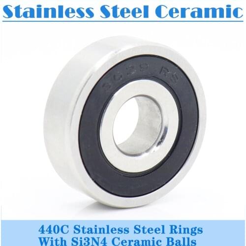 Bearings 627 628 629 626 ( 1 PC) 440C Stainless Steel Rings With Si3N4 Ceramic Balls Bearing S627 S628 S629 S626