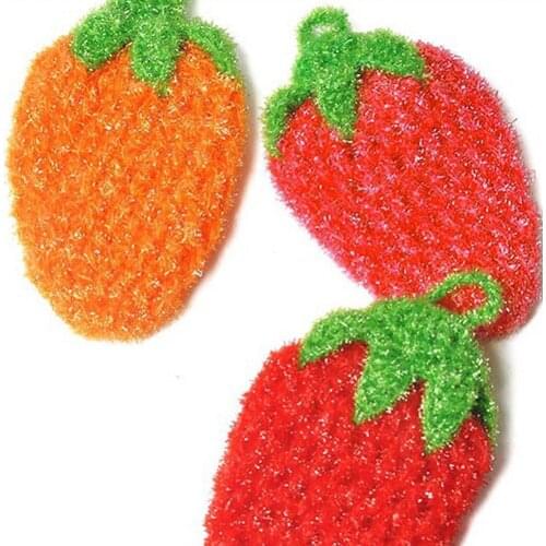 Strawberry Shape Dish Towel Cleaning Cloth Home Kitchen Cleaner Supplies Supplies for Washing Household Tools Accessories tools