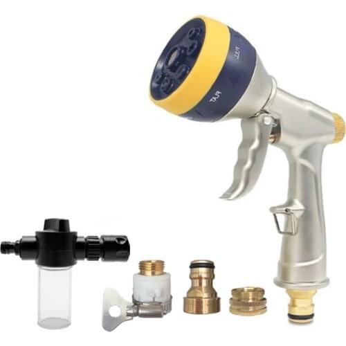 Dropshipping High-pressure Metal Water Spray Gun Car Washer Hose Nozzle Home Garden Watering Sprinkler Water Gun Cleaning Tools