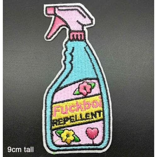 Pink Bullshit Remover Iron On Embroidered Clothes Patches For Clothing Stickers Garment Wholesale