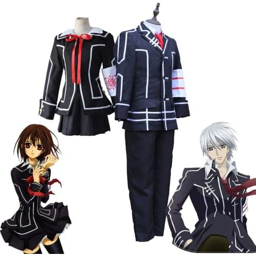 Vampire Knight Cosplay Kurosu Kuran Yuki Kaname Souen Ruka Seiren Kiryu Zero Day/Night Class Costume White Black School Uniforms