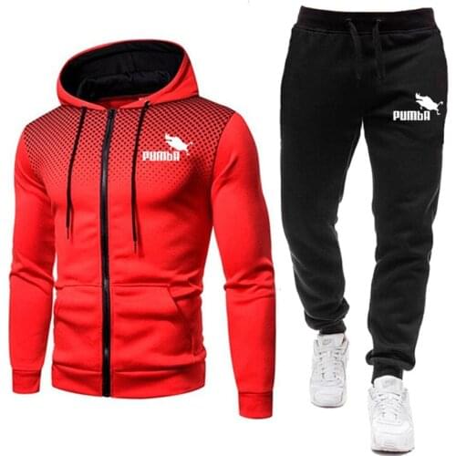 Sweatpants and Hoodie set Tracksuit Men Hooded Sweatshirt+pants Zipper Hoodie Sportwear Suit Casual Men Clothes 2 Pieces Sets