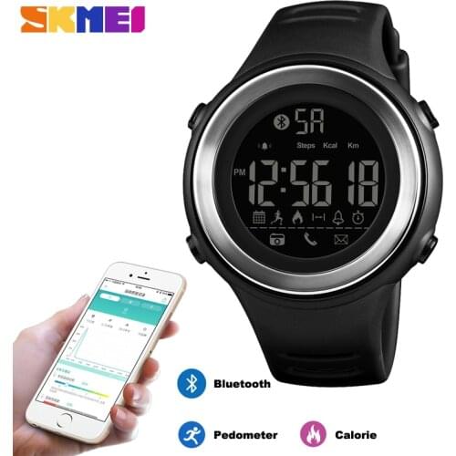 SKMEI Bluetooth Smart Sports Watch Men Fashion Digital Pedometer Calories Fitness Clock Waterproof Wristwatch Relogio Masculino
