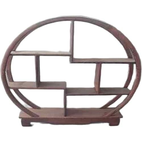 Ancient China Collection Wood Curve Shelf For Vase Snuff Bottle Wooden Shelves Collectibles