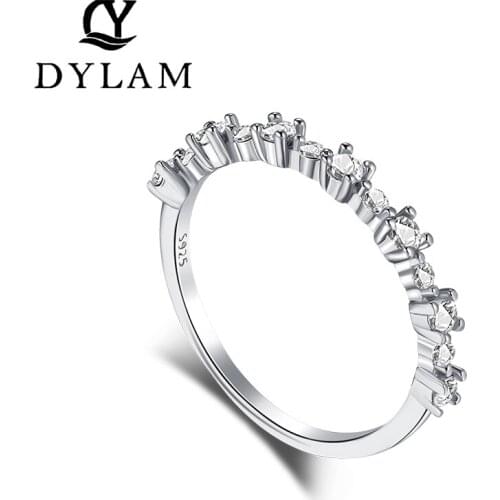 925 Sterling Silver Zircon Ring Classic Style Diamond Jewelry Ring Wedding Party Anniversary Ring For Women