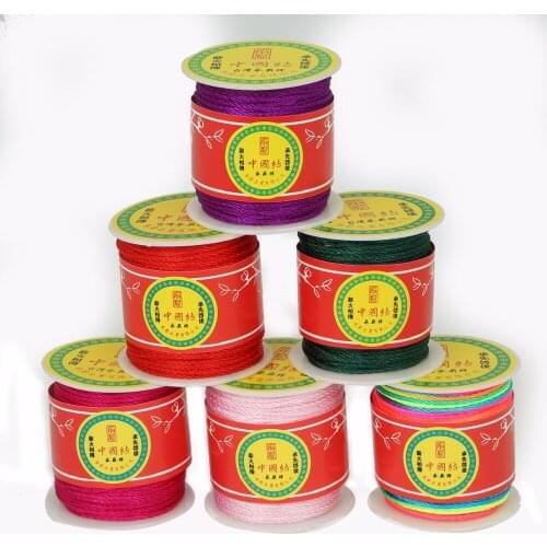 1mm Durable 49 Yards/roll 19 Colors Chinese Knot Cord String Cord for Jewelry Craft Making For DIY Hand Stitching