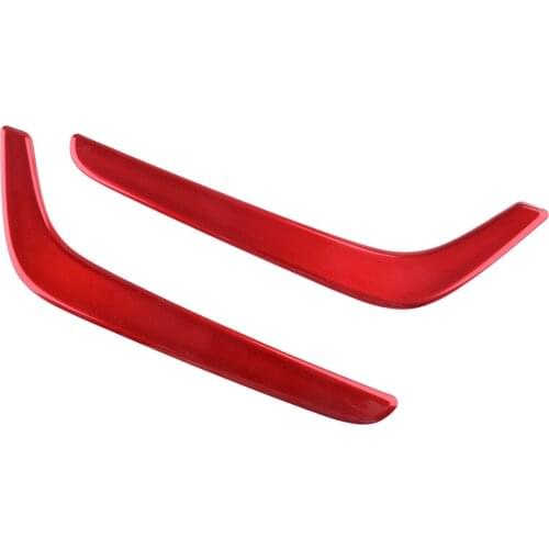 1 Pair Car Front Fog Light Lamp Eyebrow Trim Moulding Strip Red ABS Fit for Honda CRV 2017 2018 2019 2020