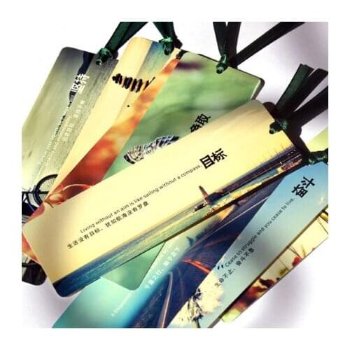 1pcs Bookmark Wholesale Inspirational Eight Words Cultural Gifts Prizes Cute Creative Gifts 8 Pieces / Set