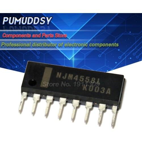 10PCS NJM4558L SIP8 NJM4558 Operational amplifier op amp Dual High Gain