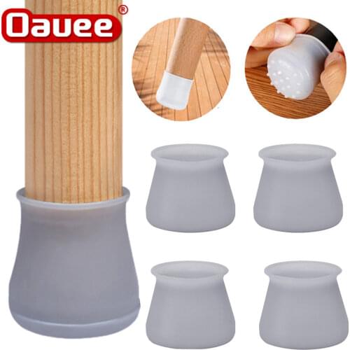 4Pcs/Set Table Chair Leg Silicone Cap Pad Furniture Table Feet Cover Floor Protector Non-slip Table Chair Foot Protection