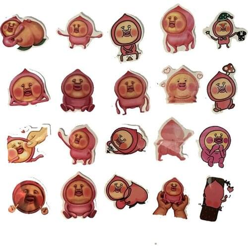 40pcs pink Kobito Waterproof Stickers Laptops Skateboard Snowboard Luggage Sticker Kids Bedroom Decor Sticker Decals