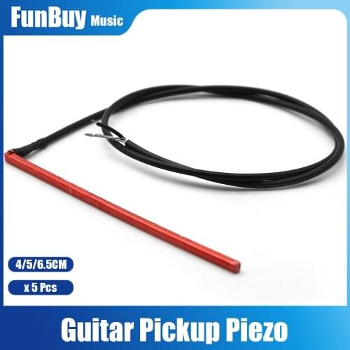 1/5pcs Red Under Saddle Piezo Pickup for Acoustic or Ukulele 40mm or 65mm