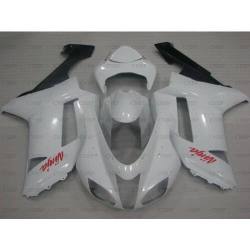 636 Zx-6r 2007 - 2008 Fairings Ninja Zx-6r 2008 Fairings 636 Zx-6r 2007 White Black Motorcycle Fairing