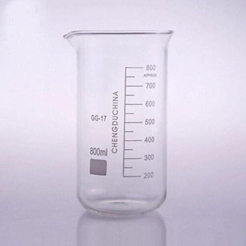 800ml Tall Form Beaker Chemistry Laboratory Borosilicate Glass Transparent Beaker Thickened with spout
