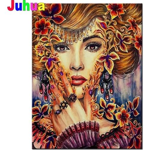 5D DIY Diamond Painting Flower Lady Diamond Embroidery Sale Full Square/Round Drill Diamond Mosaic Decor Home Gift