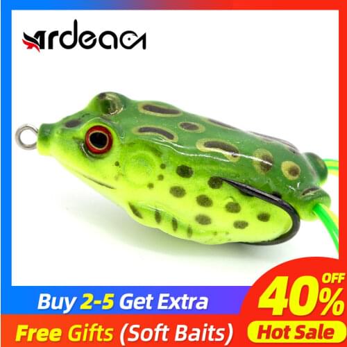 Ardea Ray Frog Silicone Bait 5g/8g/12g Topwater Hollow Jump Frog Wobblers Fishing Soft Lure 3D Eyes Pike Bass Leurre Souple