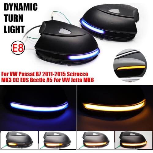 Car Led For VW Passat B7 2011 2012 2013 2014 2015 Scirocco MK3 CC EOS Beetle A5 For VW Jetta MK6 Dynamic Turn Signal Lights