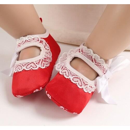 E&Bainel New Born Baby Princess Girl Shoes Bowknot Toddler Soft Sole Anti-slip First Walkers Infant Newborn Crib Shoes 0-18M