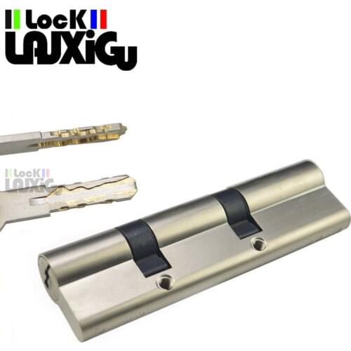 Double spring door cylinder Anti-theft door cylinder lock 110 115 120 125 130 135 140MM double wheel fork lock cylinder