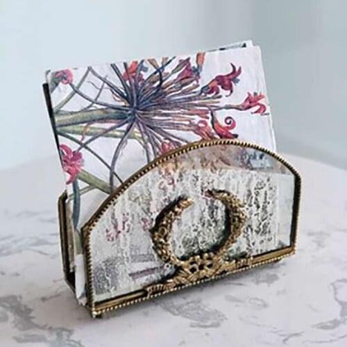 Living Room Decoration Brass Carving Meal Paper HolderModern Tissue Box Living Room Kitchen Napkin Holders Toilet Paper Holder