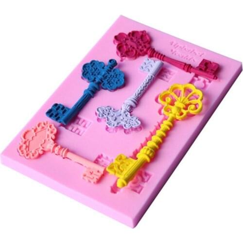 Keys Shape Mold Cake Mold Cake Decorating Tools Mold Silicone Mold Fondant for Kitchen Party Candy Cake Chocolate Soap Tool