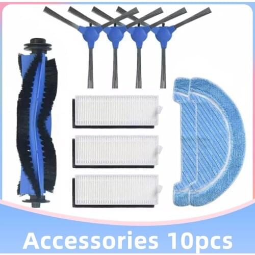 HEPA Filter Mop Main Brush Side Brush Replacement for Conga Cecotec 1090 1790 Ultra Robotic Vacuum Cleaner Spare Kits
