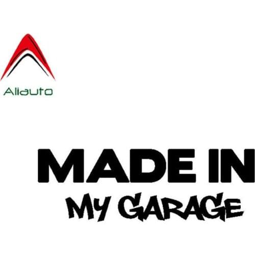 Aliauto Interesting Funny Car Stickers Made In My Garage Automobile Styling Motorcycle Body Cool Covers Decal PVC,17cm*5cm