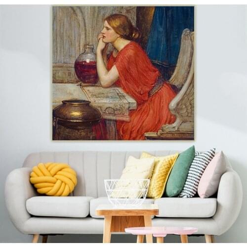 William Waterhouse《Circe,1911-1914》Canvas Art Oil Painting Artwork Poster Picture Wall Decor Home Living room Decoration