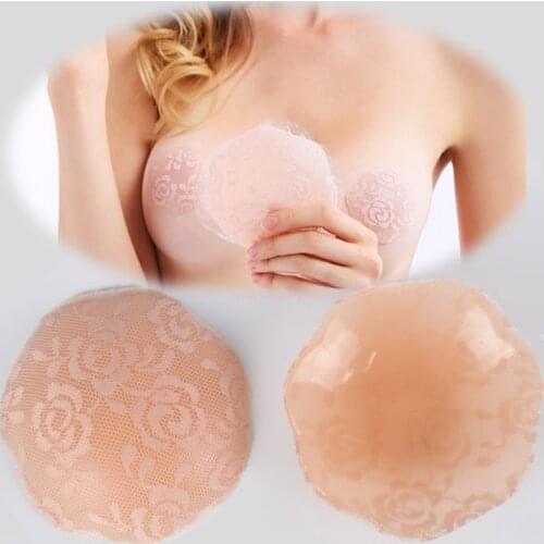 Lace Surround Silicone Nipple Cover Pads Selt Adhesive Breast Petals Nipple Sticker Pad Invisible Chest Sticky Women Intimates
