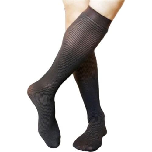 Sexy Man Socks Foot Fetish Asian Sexy Above Mid Calf Socks Above Calf Socks Stripes Pattern Sexy Man Fashion Tights Daily Formal