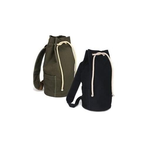 Korean-style Drawstring Men Basketball Backpack Canvas Bucket Bag Outdoor Stabbed Bag Casual STUDENTS Backpack Genuine Product