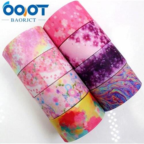 OOOT BAORJCT 175194,1'' 25MM flowers Printed grosgrain ribbon,DIY handmade hair accessories accessories, gifts wedding party