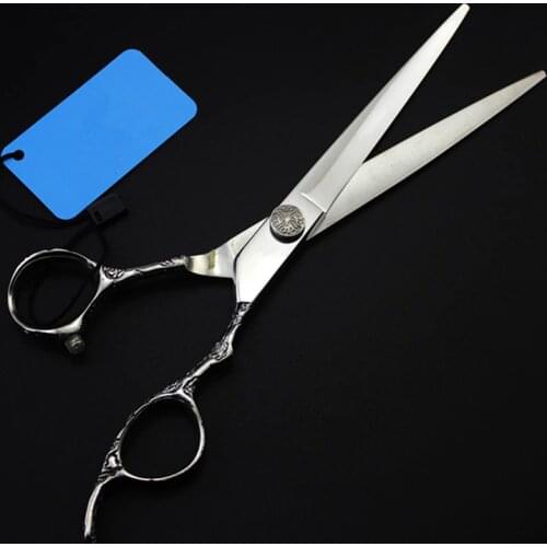 7 inch professional Japan 440c plum human hair cutting scissors haircut barber haircutting thinning shears Hairdresser scissors