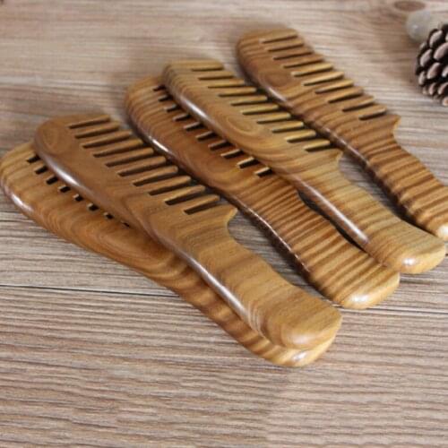 Fashion Handmade Wooden Sandalwood Hair Combs Head Massager Wide Tooth Comb for Hair Styling Tools