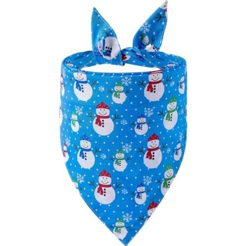 Dog Christmas Printed Bandanas Adjustable Multicolors Triangular Bibs Scarf Puppy Kitten Neckerchief Saliva Towel