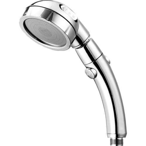 Handheld 360 Rotate Shower Head High Pressure Chrome 3 Spray Setting with ON/OFF Pause Switch Water Saving SPA Detachable