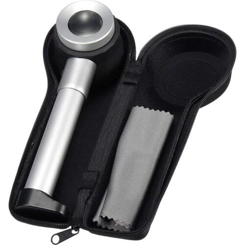 Handheld 45X Folding Linen Tester Metal Magnifiers Cloth Thread Counter Magnifier Magnifying Glass with Light Calibration Retail