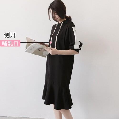 Gray/Black Stripe Pregnant Women Knitting Dress Casual Breastfeeding Maternity Sweater Dress Pregnancy Knitted Nursing Dress Hot