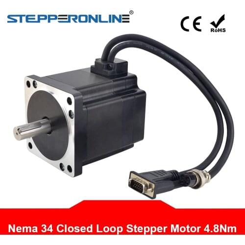 Nema 34 Closed Loop Stepper Motor 4.8Nm Encoder 1000CPR 6A 2 Phase 4-lead 86 CNC Stepping Motor 14mm Shaft