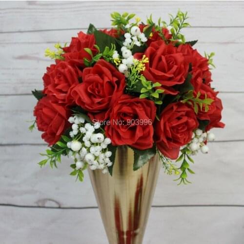 SPR New!! wedding road lead flowers Rose flowers candlestick table centerpiece flower decoratio Free shipping