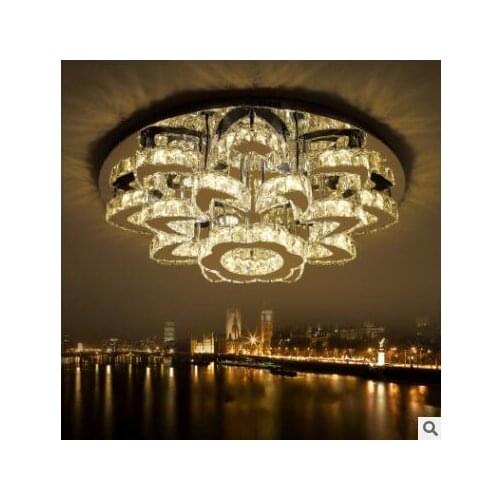 LED ceiling lamp living room lamp crystal lamp round simple modern atmosphere remote control color bedroom room lamp