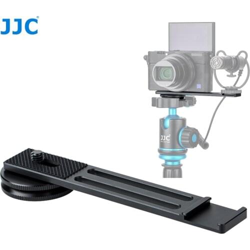 JJC Vlogging Video Microphone Cold Shoe Extension Bracket for Sony A6600 A6100 A6500 A6400 Vlog Accessory VideoMaker Interviewer