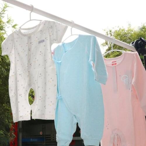 10 Pack White Plastic Nursery Hangers Nonslip Baby Coat Hangers Space Saving Tubular Hangers for Kids Children Clothes