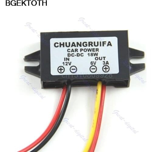 1pc New DC/DC Converter 12V Step Down To 6V 18W Max 3A Power Supply Waterproof