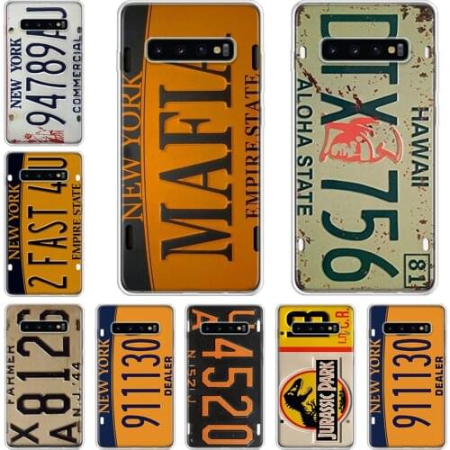 Funny License New York plate number Phone Case For Samsung Galaxy A71 A70 A51 A50 A41 A40 A30 A21 A10 A01 A90 A20S A20E A10S M30