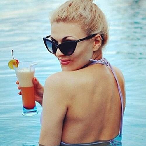 Q Brand Designer Women Sunglasses UV400 Oculos De Sol Vintage Goggle Oval Ladies Driving Glasses Cat Eye Sunglass 2018 Gafas