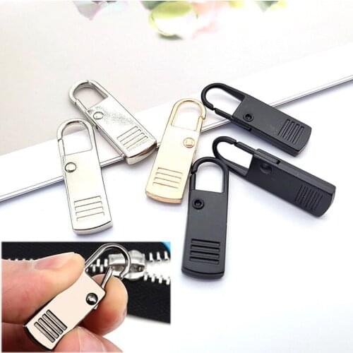 4Pcs Fashion Metal Zipper head Zipper lightning Repair Kits Zipper Pull for Zipper Slider DIY Sewing Craft sewing Kits Metal Zip