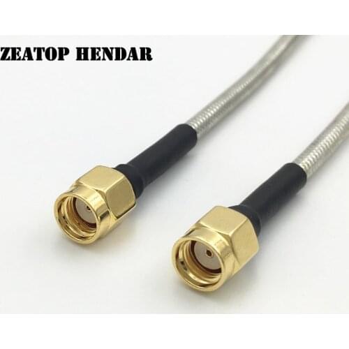 5Pcs RP SMA Male Jack to RP-SMA Male Plug Semi Rigid RG402 Cable RF Semi-rigid Coaxial Pigtail Wire 10CM 15CM 20CM 30CM 50CM 1M